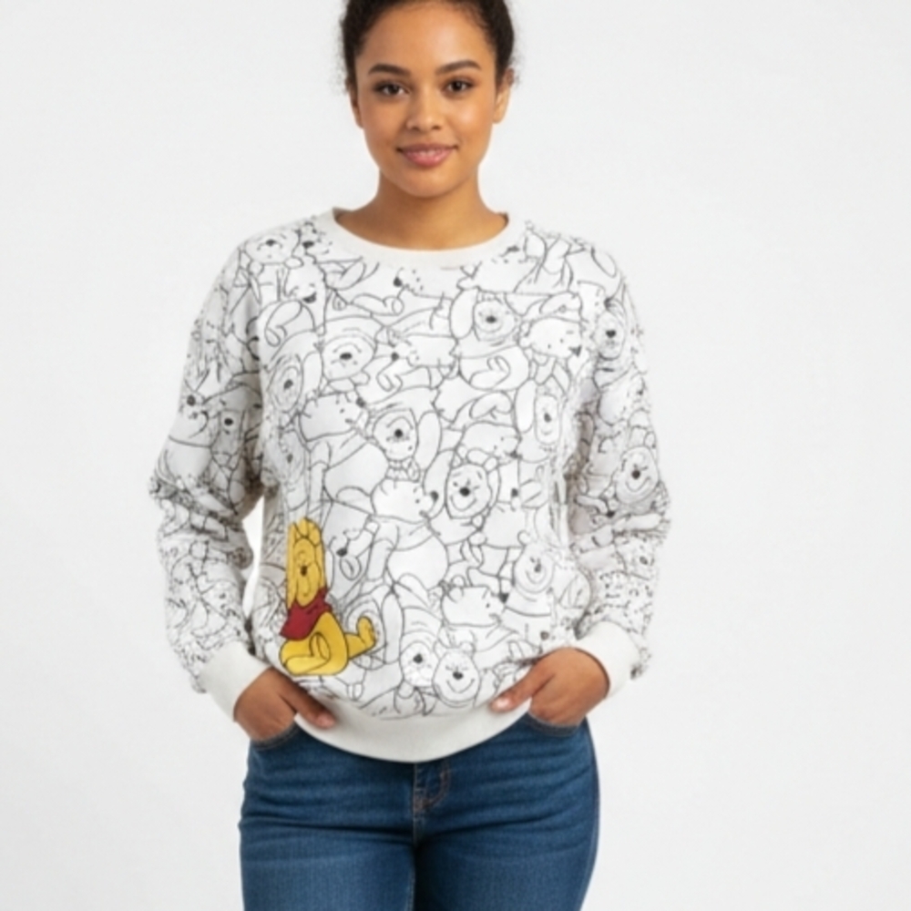 Hybrid Apparel Disney Winnie the Pooh Cream Sweatshirt Size 2X